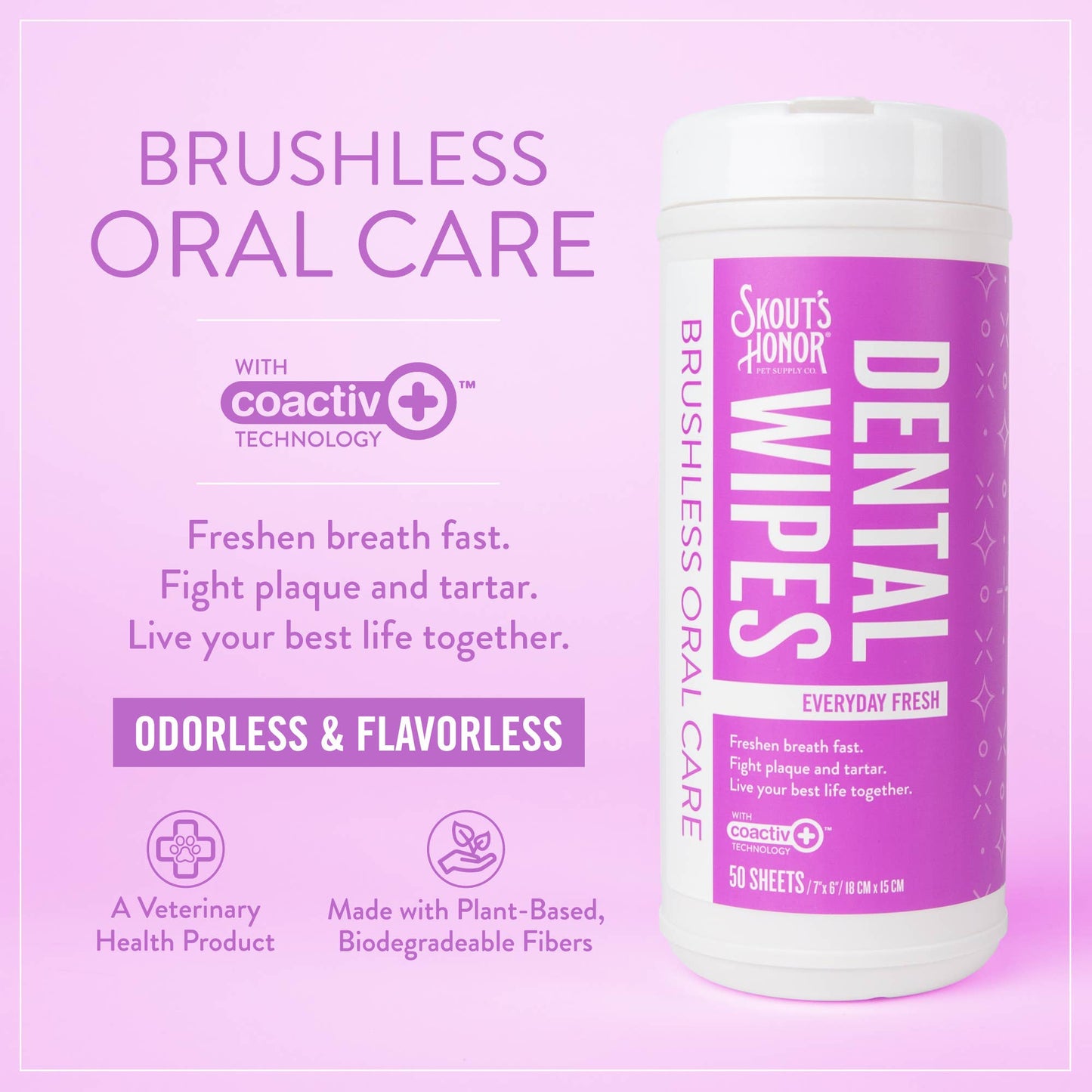 Oral Care Dental Wipes 50ct