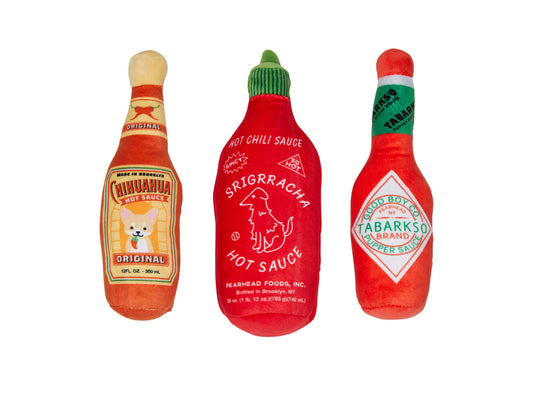 Hot Pupper Sauce Dog Toy Set 3pc