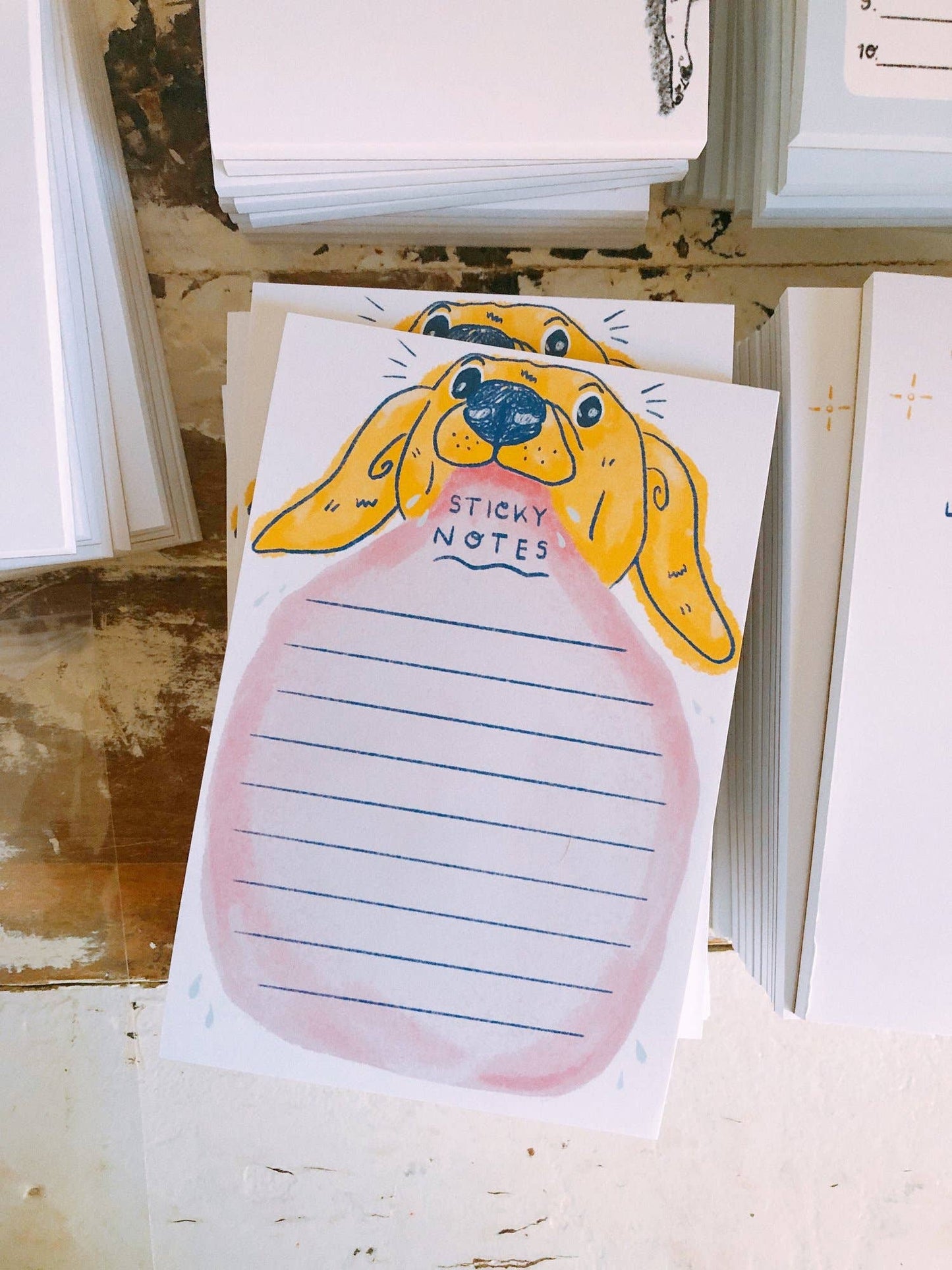 Sticky Notes Cute Dog Tongue Notepad
