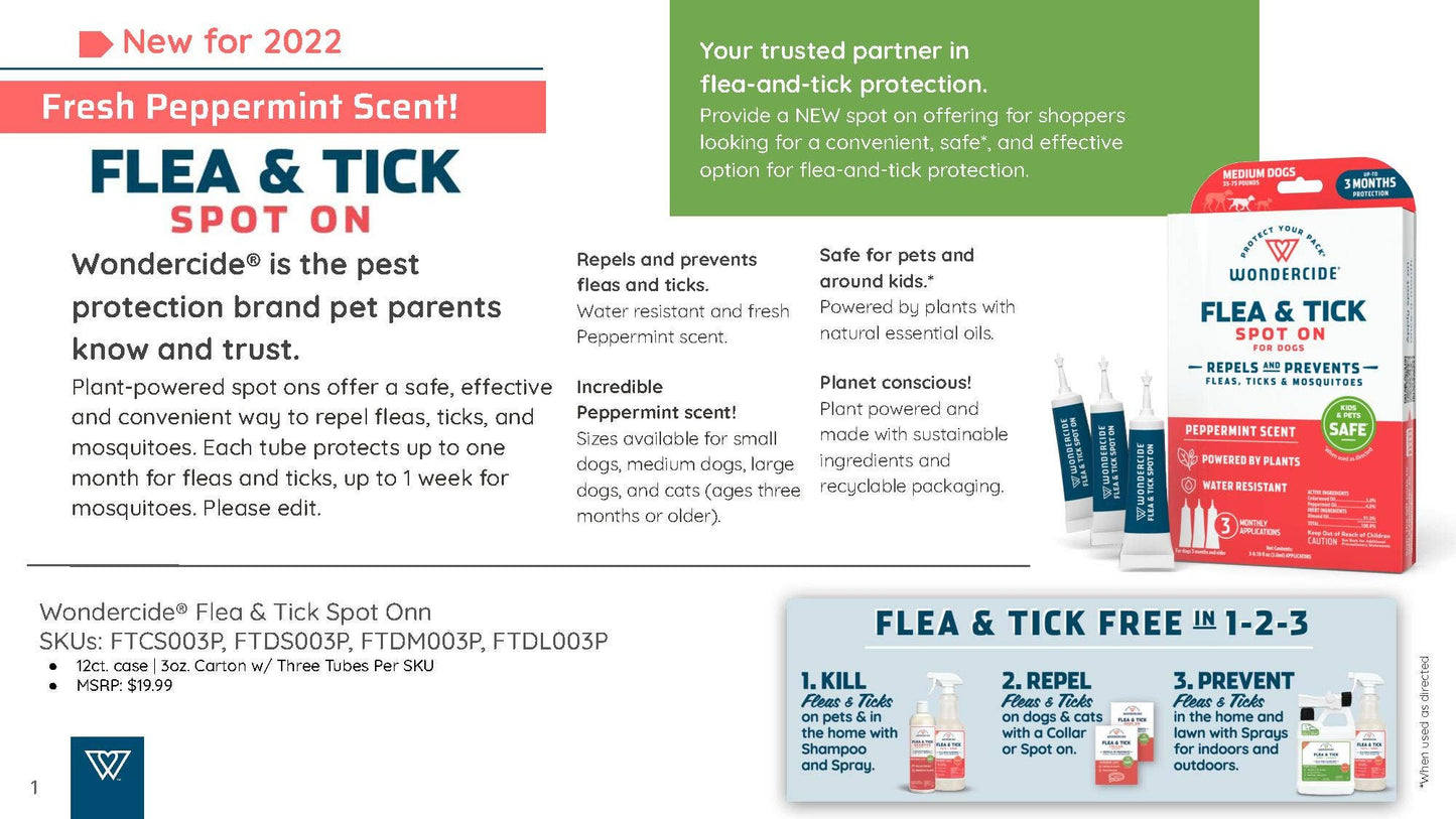 Flea & Tick Spot On for Dogs Small