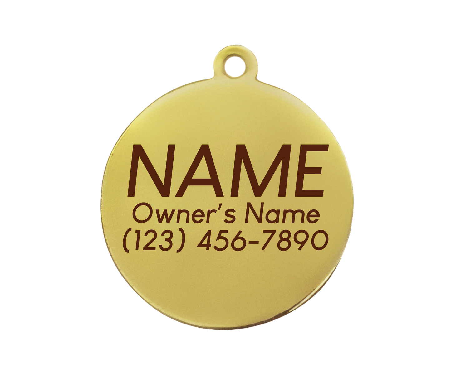 Lightning Bolt Pet ID Tag: Black & Gold