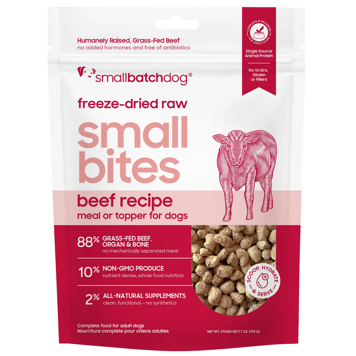 Beef Small Bites FD Raw 7oz
