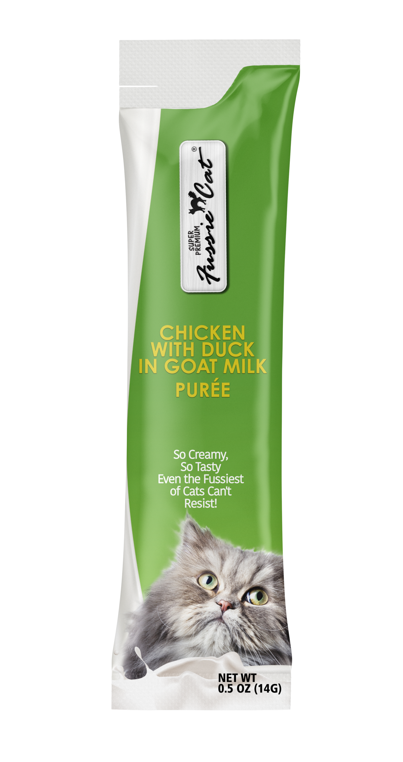 FussieCat Puree Chicken with Duck in Goat Milk 4pk