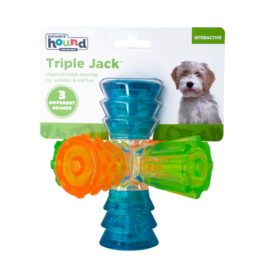 Triple Jack, Multi-Squeak Dog Toy