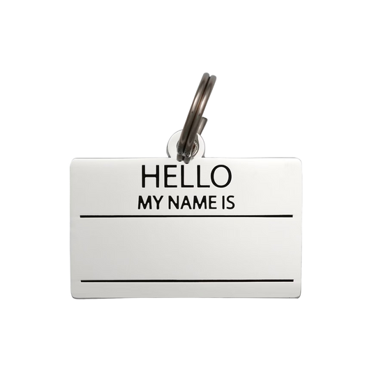 Hello My Name is Pet ID Tag