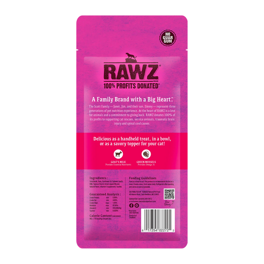 RAWZ Lickable Cat Treats Tuna & Salmon - back
