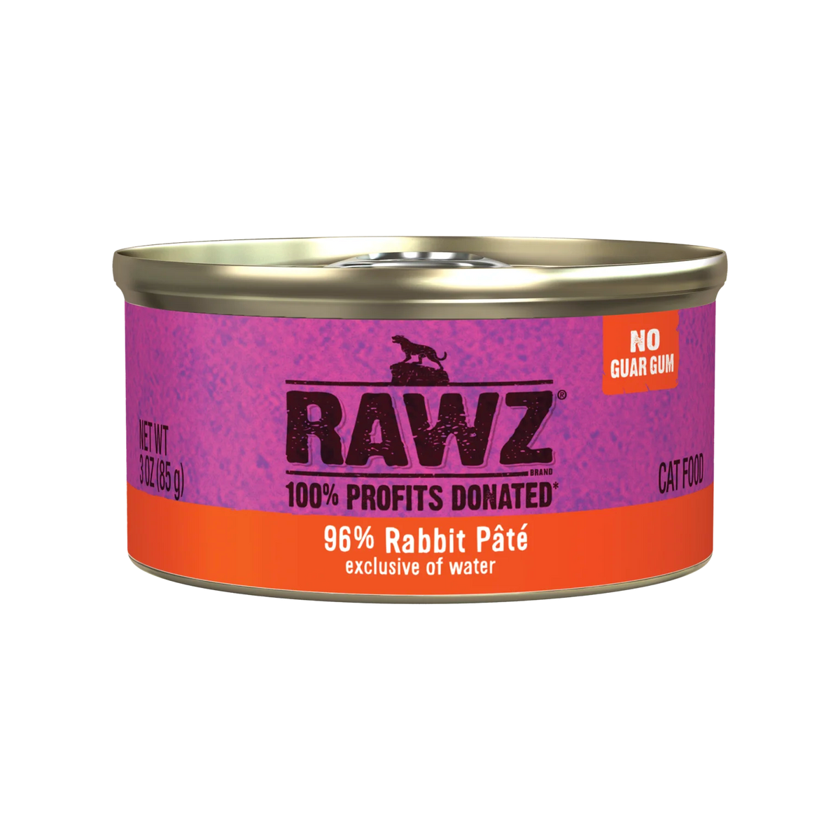 RAWZ 96% Rabbit Pâté Cat Food 3oz