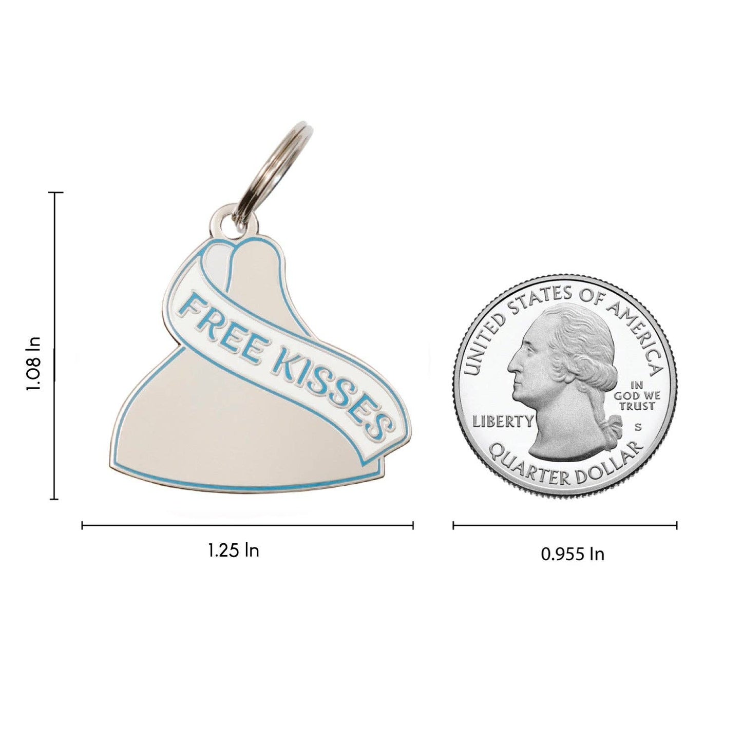 Free Kisses Pet ID Tag