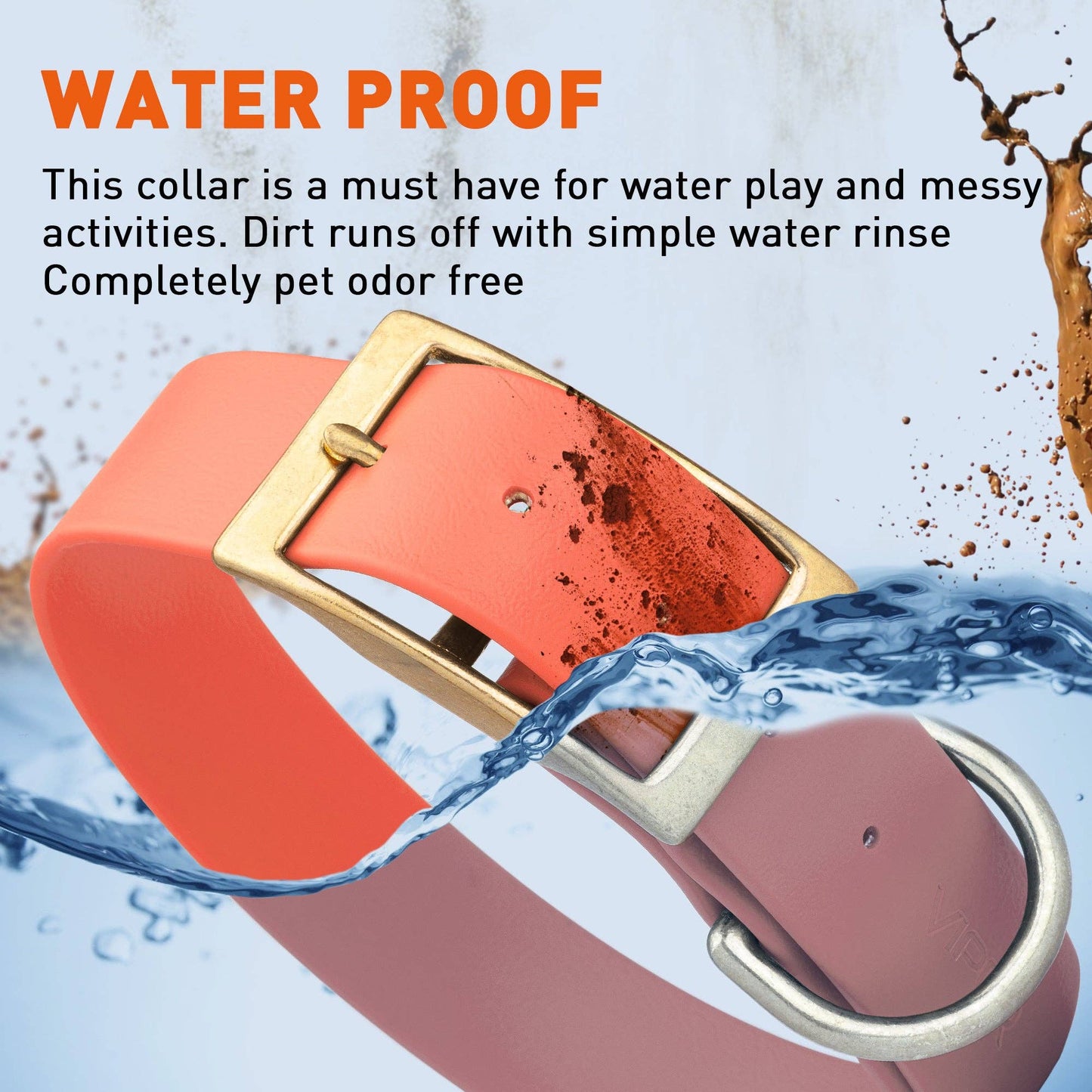 Black Biothane Waterproof Collar
