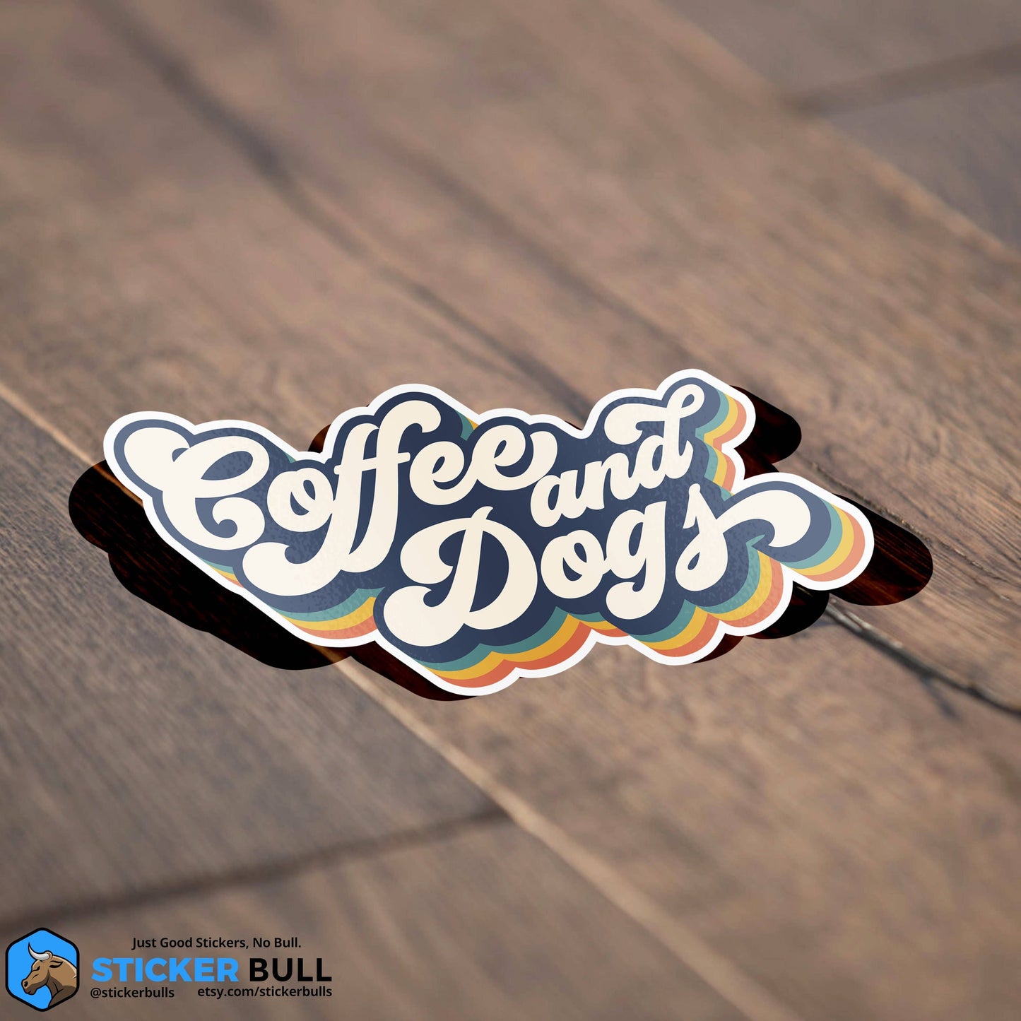 Coffee and Dogs Sticker, Funny Coffee Sticker Meme Sticker, Dog Mom StickerWaterproof Vinyl Sticker for Car, Laptop, Phone, Water Bottle