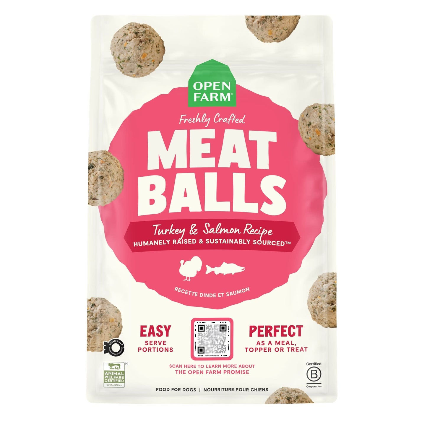 Open Farm Turkey & Salmon Freshly Crafted Meatballs 14oz