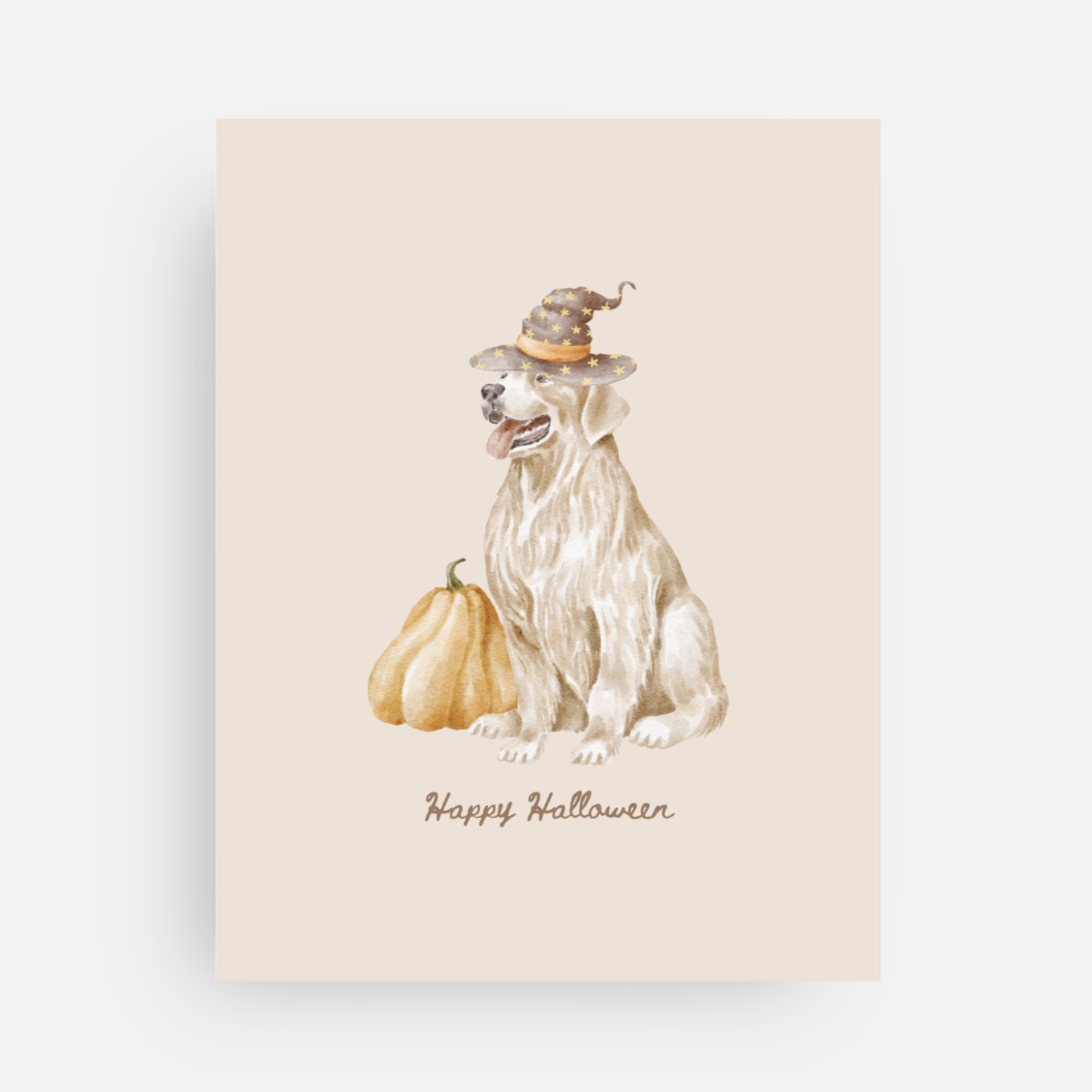 Golden Halloween Card