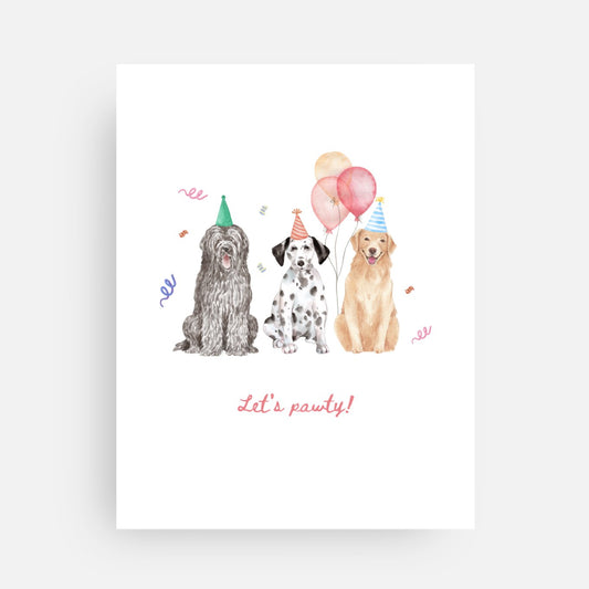 Lets Pawty Birthday Card