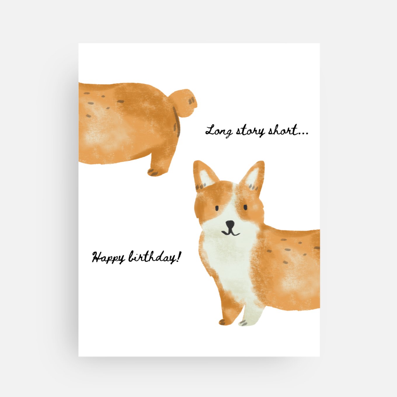 corgi card sleeves Corgi Birthday Card – Boho + Bark