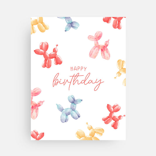 Balloon Dog Birthday Card