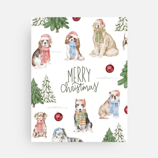 Merry Christmas Pups Card
