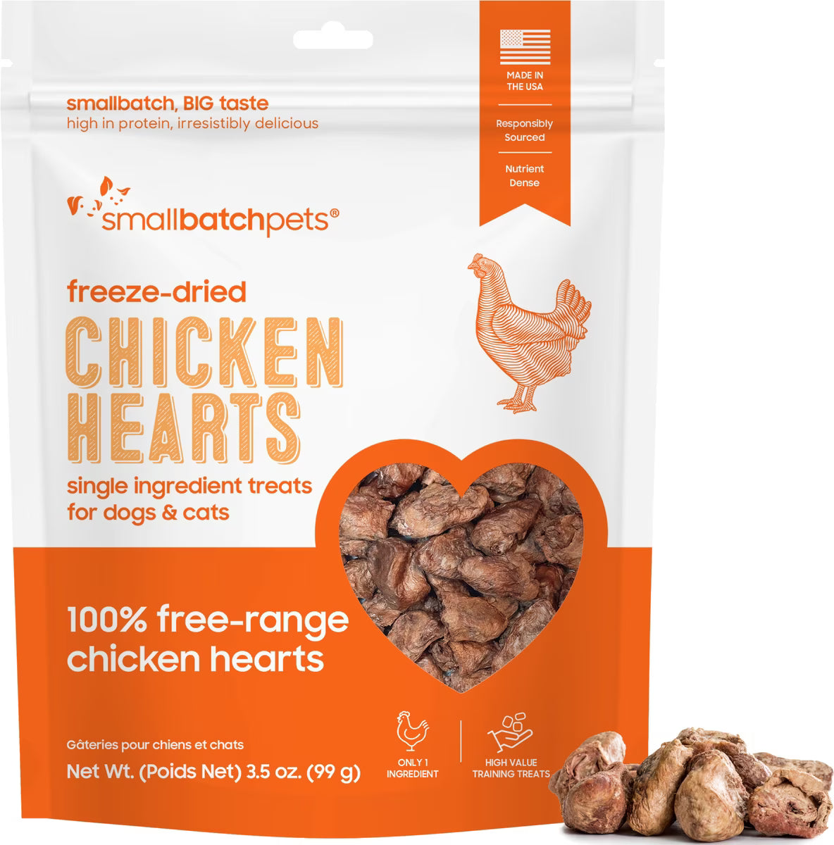 FD Chicken Heart Treats 3.5oz