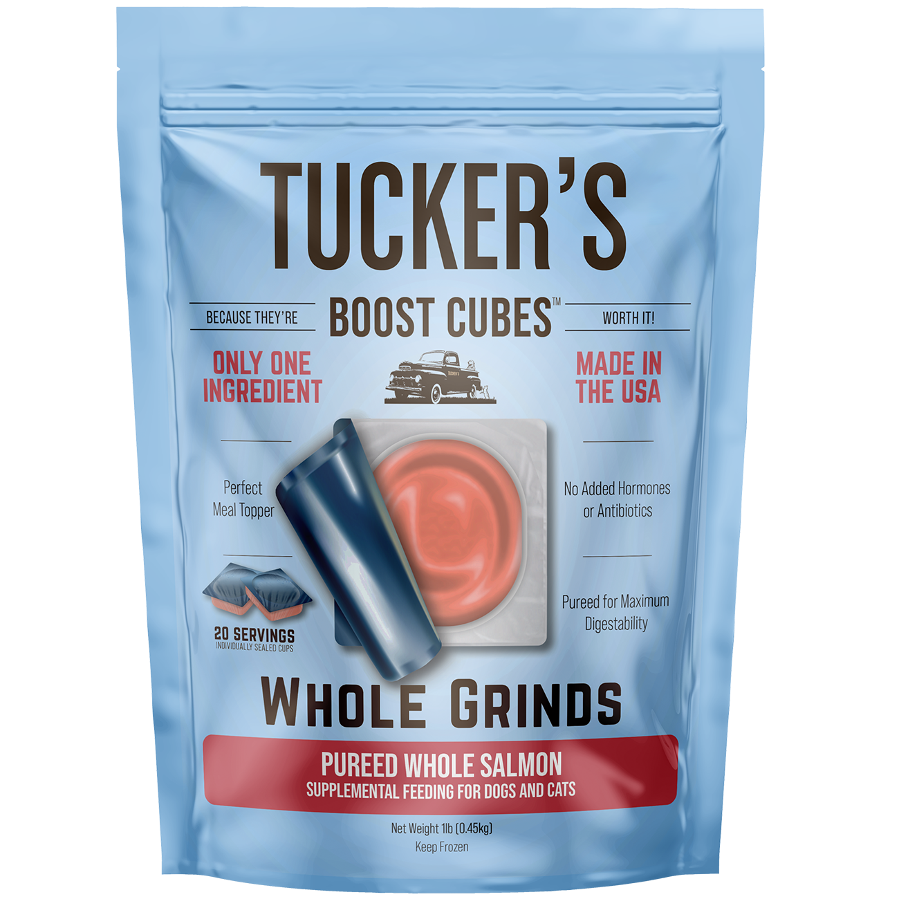 Tucker's Frozen Boost Cubes Whole Salmon 1lb