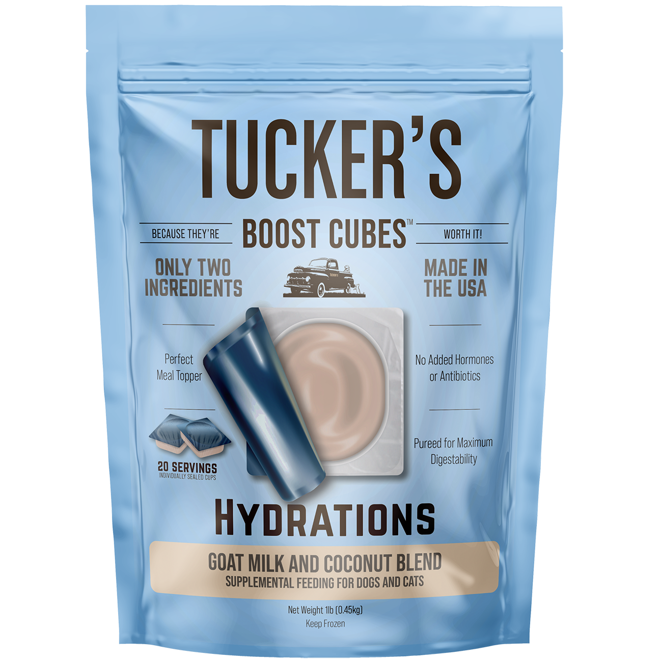 Tucker's Frozen Boost Cubes Goat Milk with Coconut 1lb