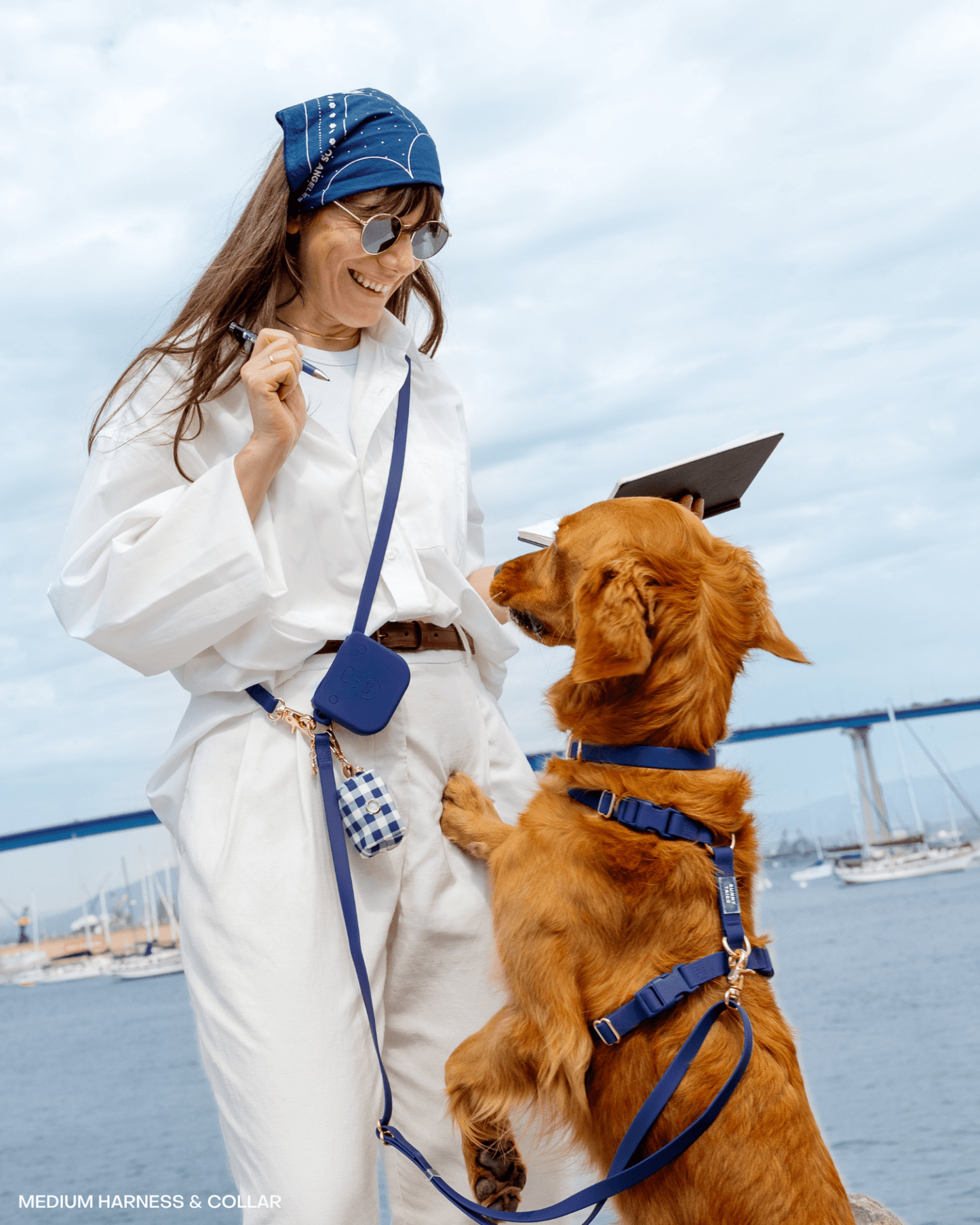 Navy Cloud Lite Dog Harness