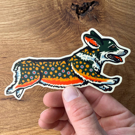 Corgi Brook Trout Sticker
