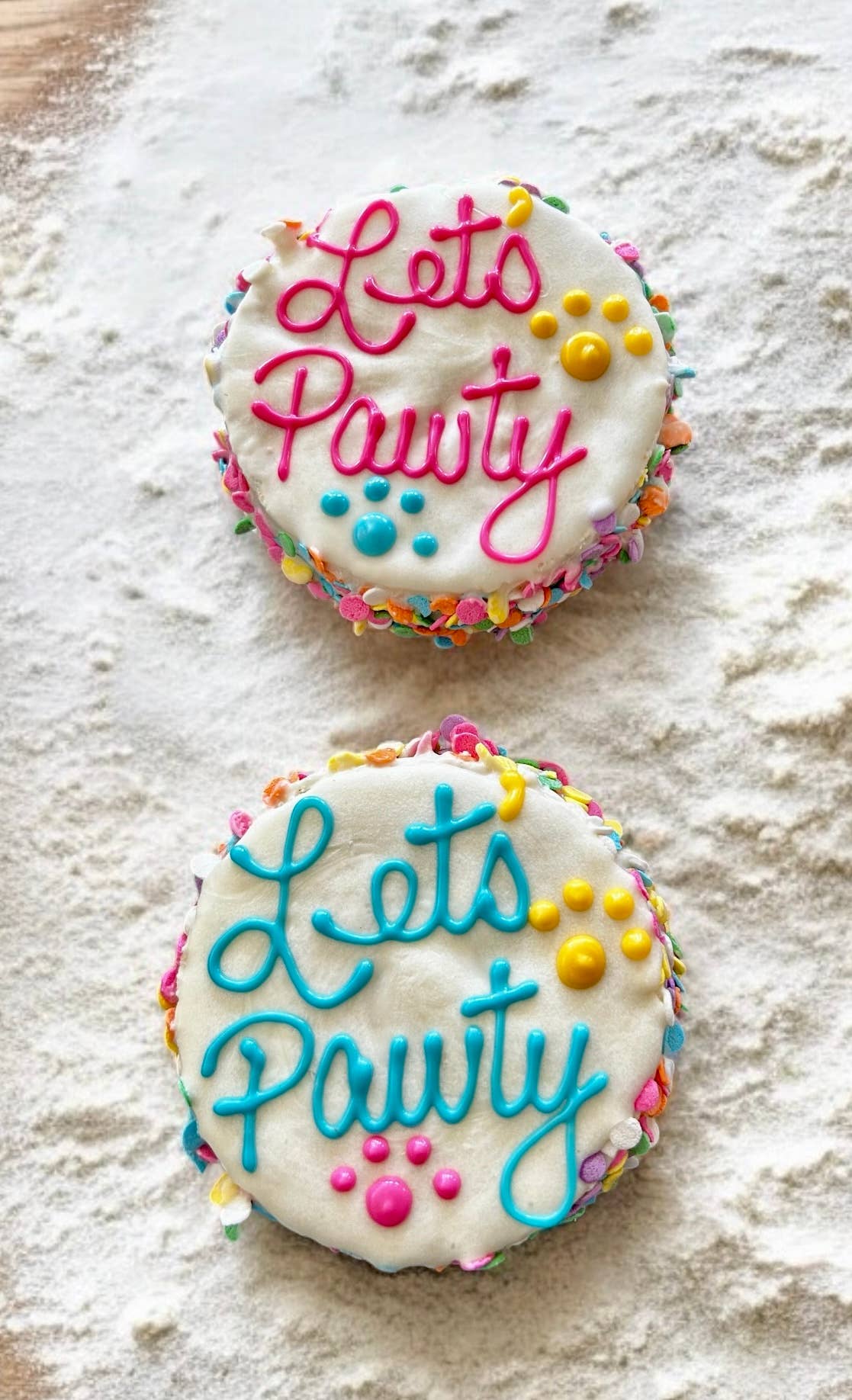 Mini Yogurt Confetti Birthday Cake dog treats