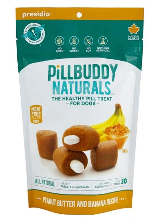 Pill Buddy Naturals Peanut Butter & Banana Dog Treats