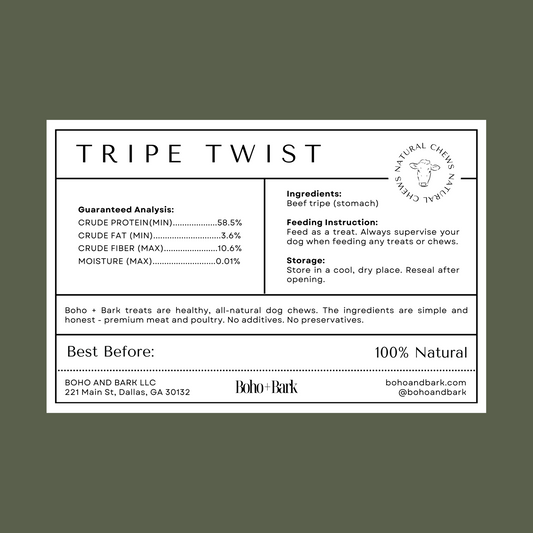 10 Pack of Tripe Twists