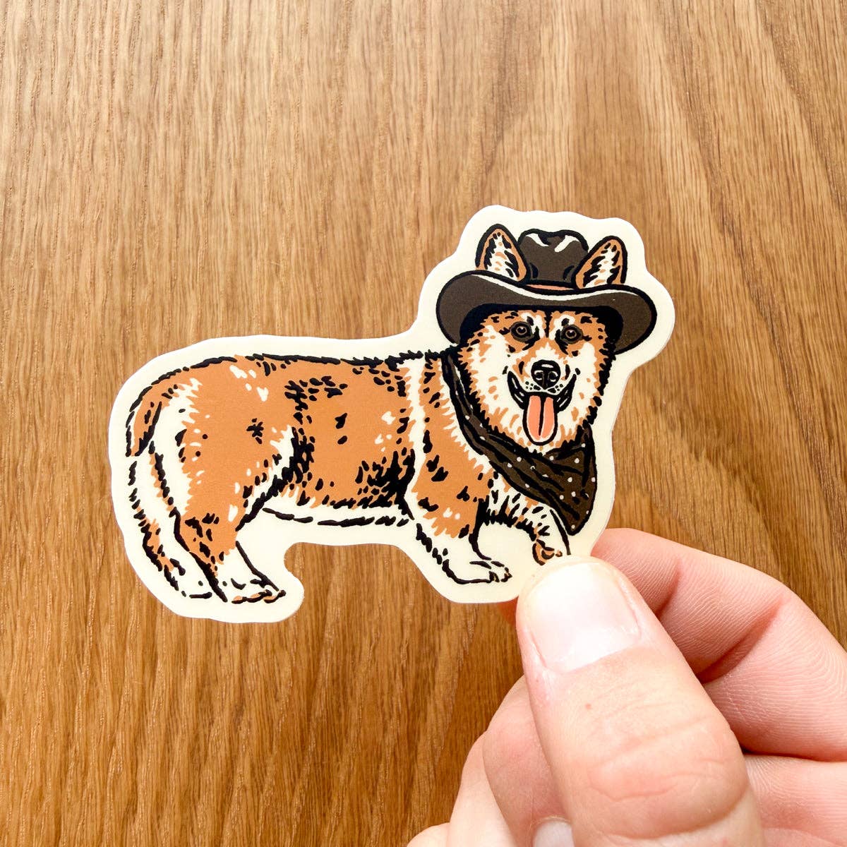 Corgi Cowdog Sticker