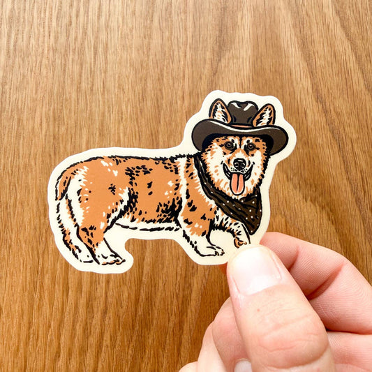 Corgi Cowdog Sticker