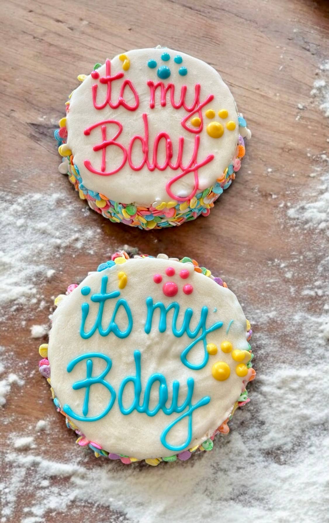 Mini Yogurt Confetti Birthday Cake dog treats