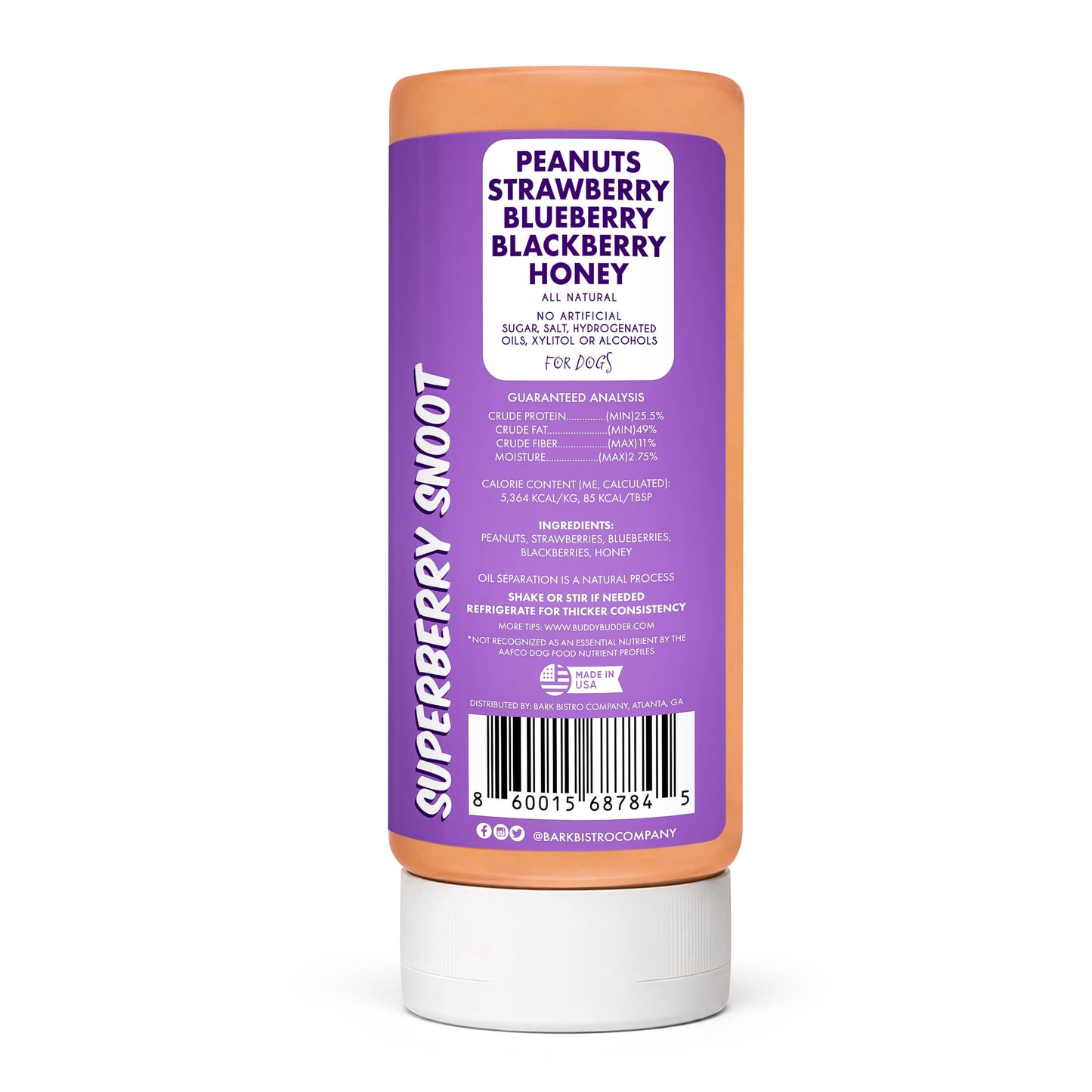 Buddy Butter 14oz Squeeze Superberry
