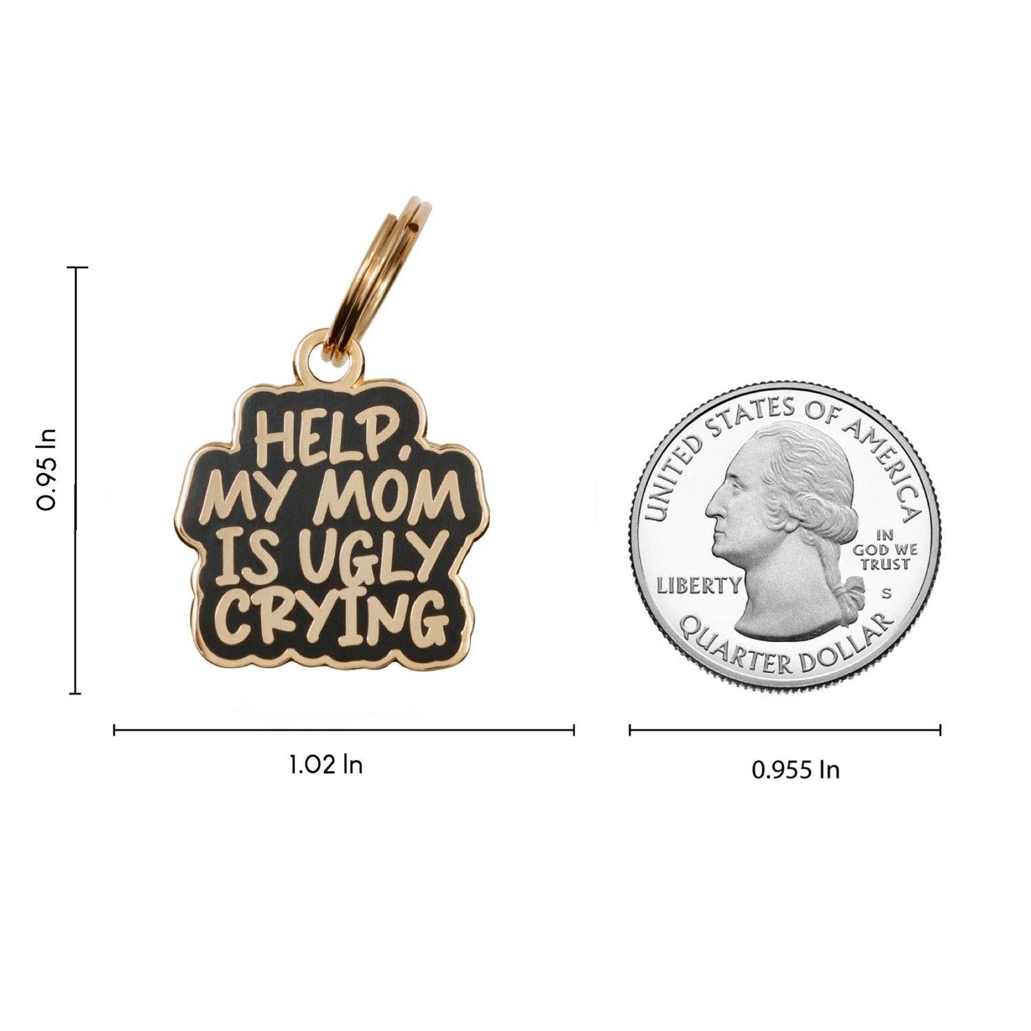 Ugly Crying Pet ID Tag