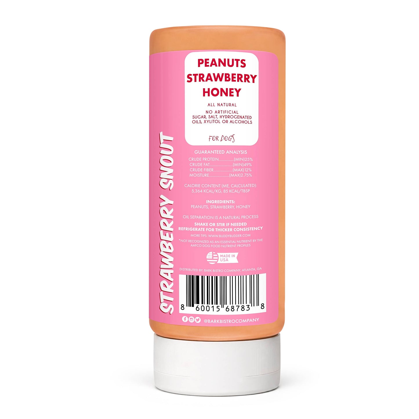 Buddy Butter 14oz Squeeze Strawberry
