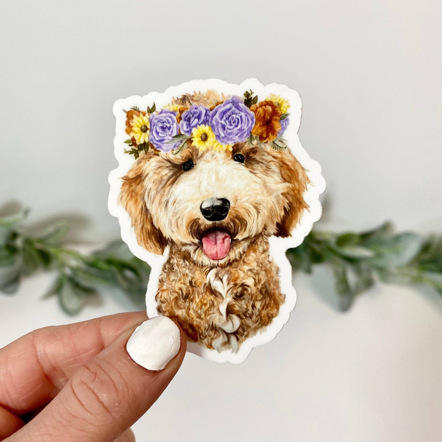 Doodle Flower Crown Sticker