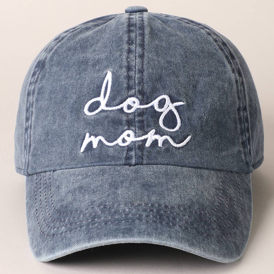 Dog Mom Lettering Embroidery Hat