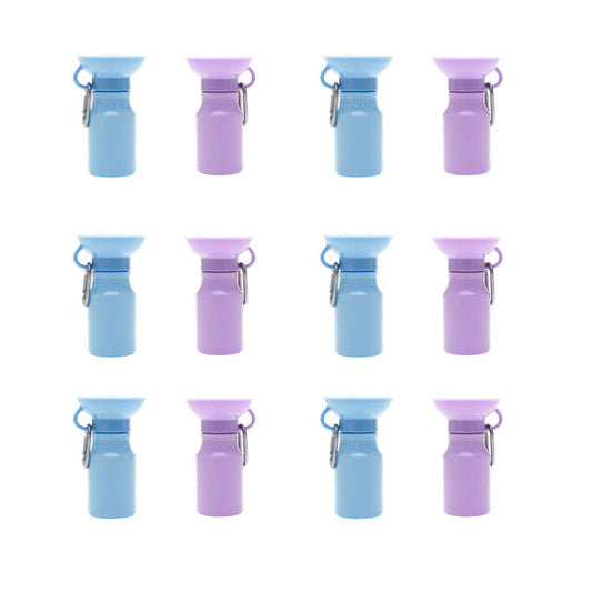 NEW 15oz Mini Dog Water Travel Bottle Mixed Case (12-Pack)