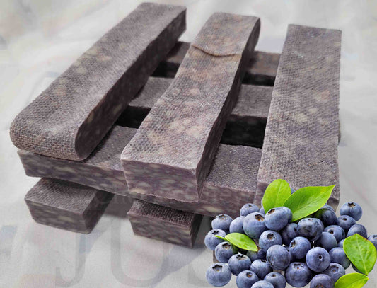 Dog cheese chew.  Blueberry M/S  Himalayan Yak ~4oz 115g