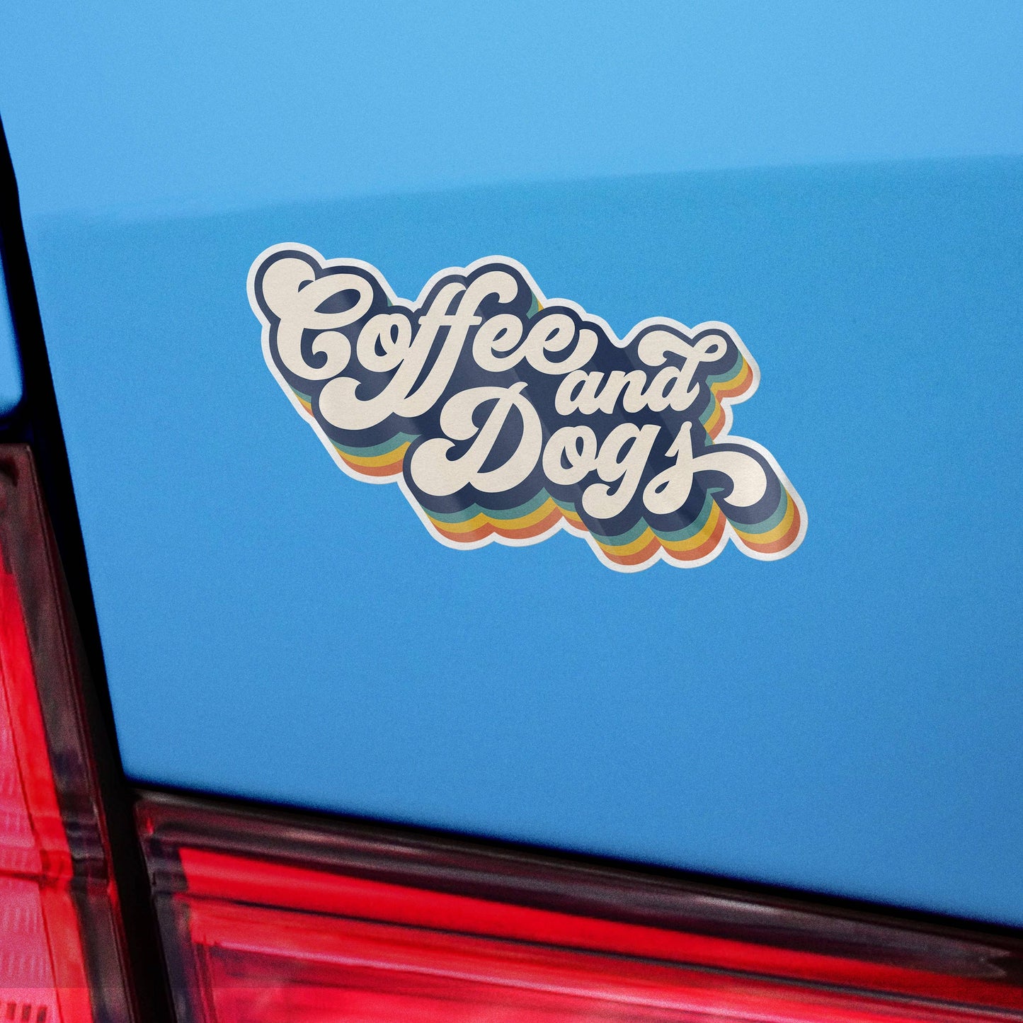 Coffee and Dogs Sticker, Funny Coffee Sticker Meme Sticker, Dog Mom StickerWaterproof Vinyl Sticker for Car, Laptop, Phone, Water Bottle