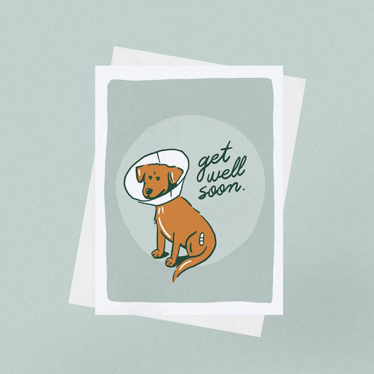 Get Well Soon Dog Card