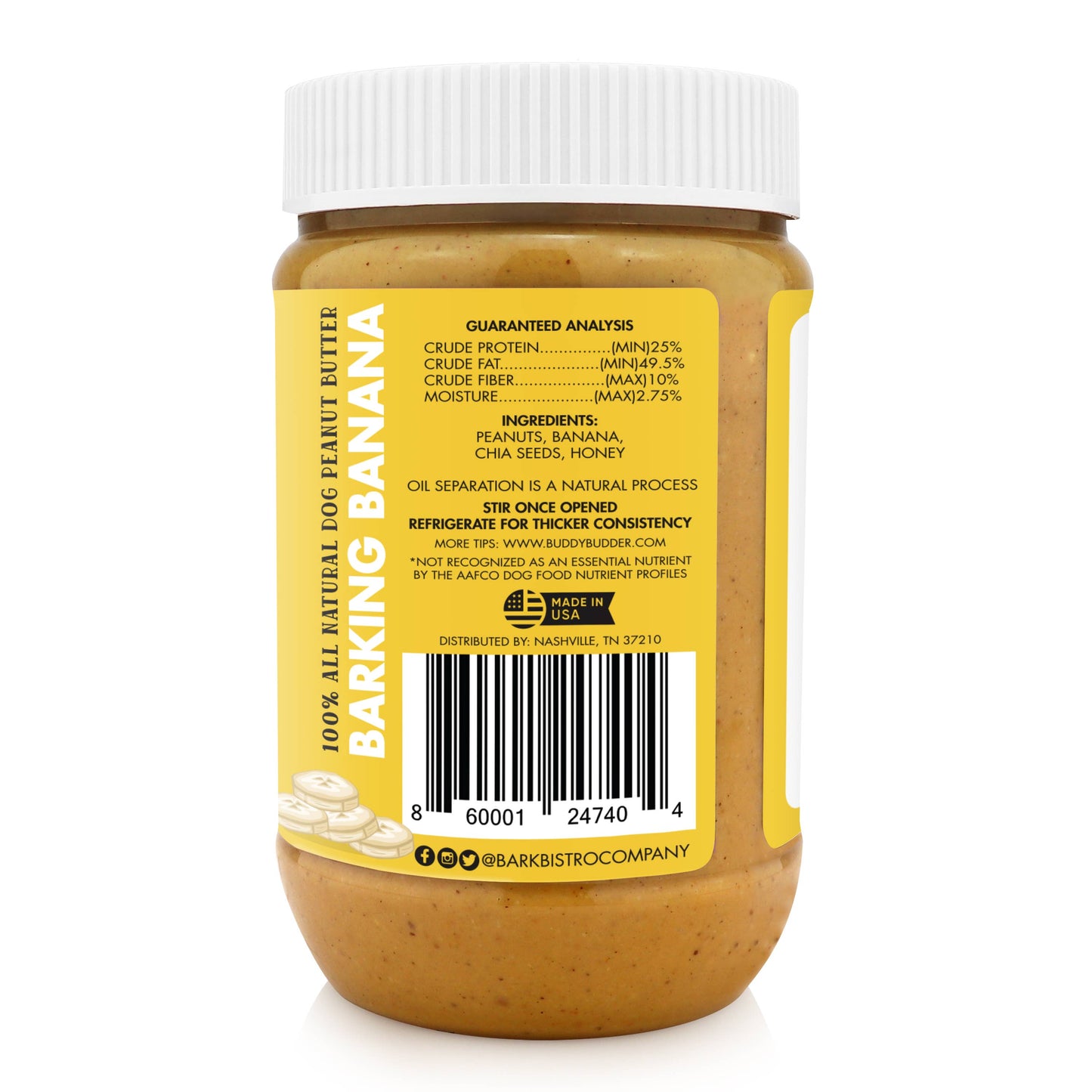Buddy Butter 17oz Jar Banana