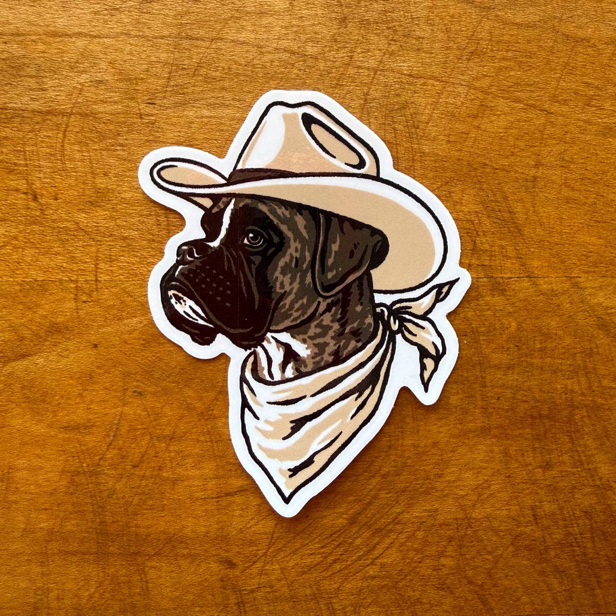 Boxer Cowdog Sticker