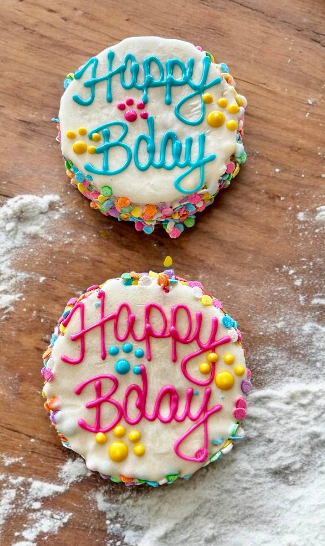 Mini Yogurt Confetti Birthday Cake dog treats