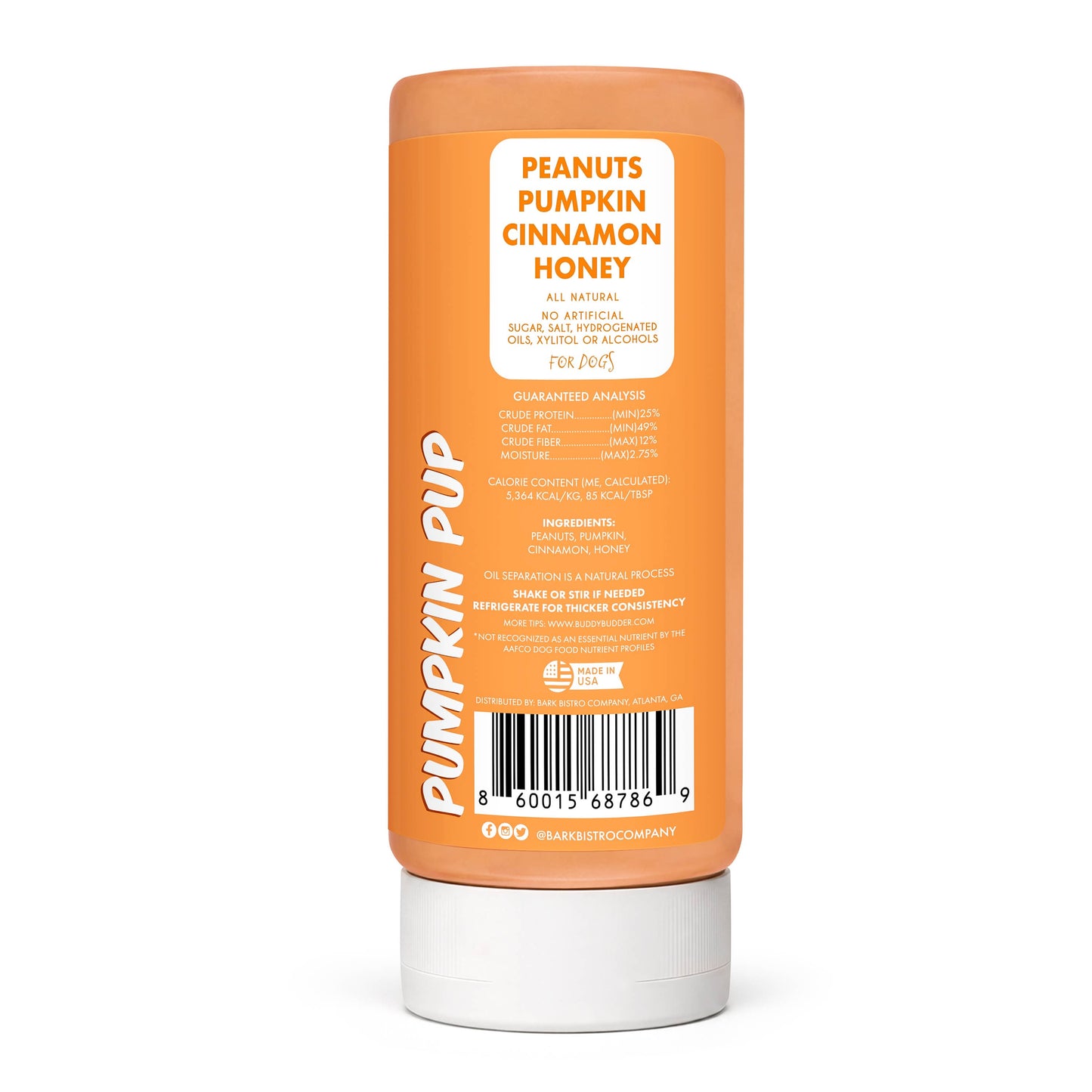 Buddy Butter 14oz Squeeze Pumpkin