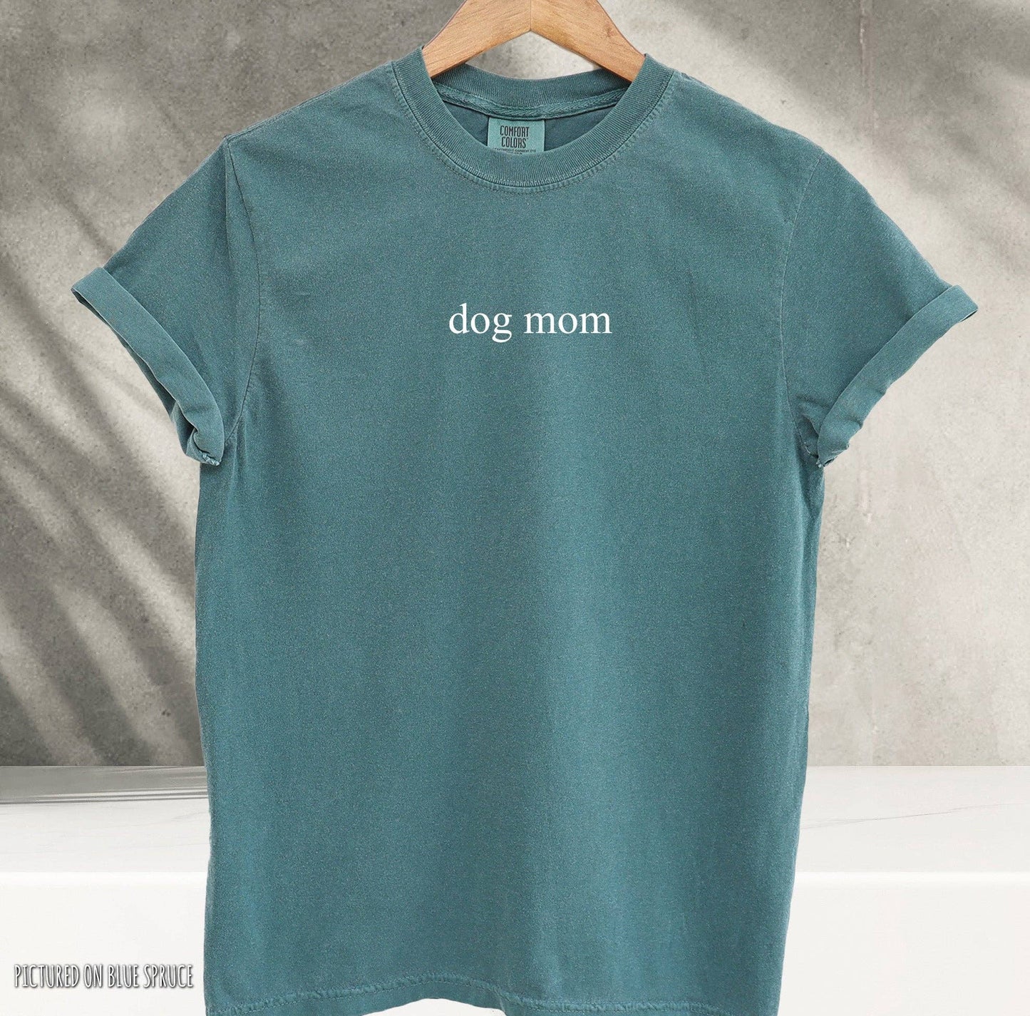 Dog Mom Minimalist T-Shirt: Spruce