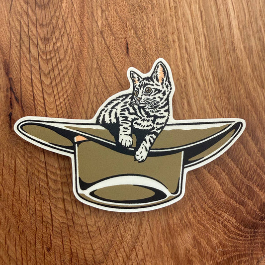 Kitten Cowboy Sticker