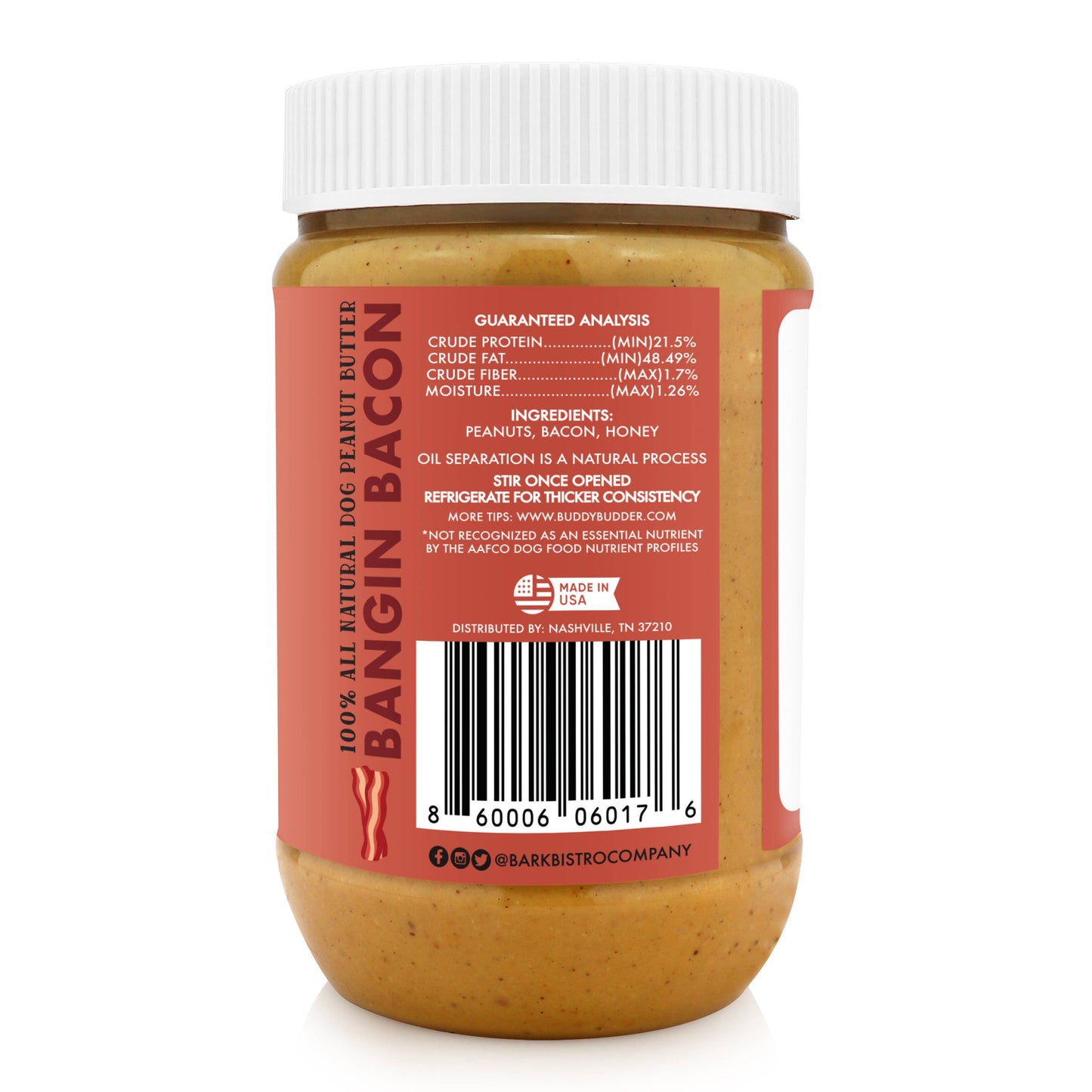 Buddy Butter 17oz Jar Bacon