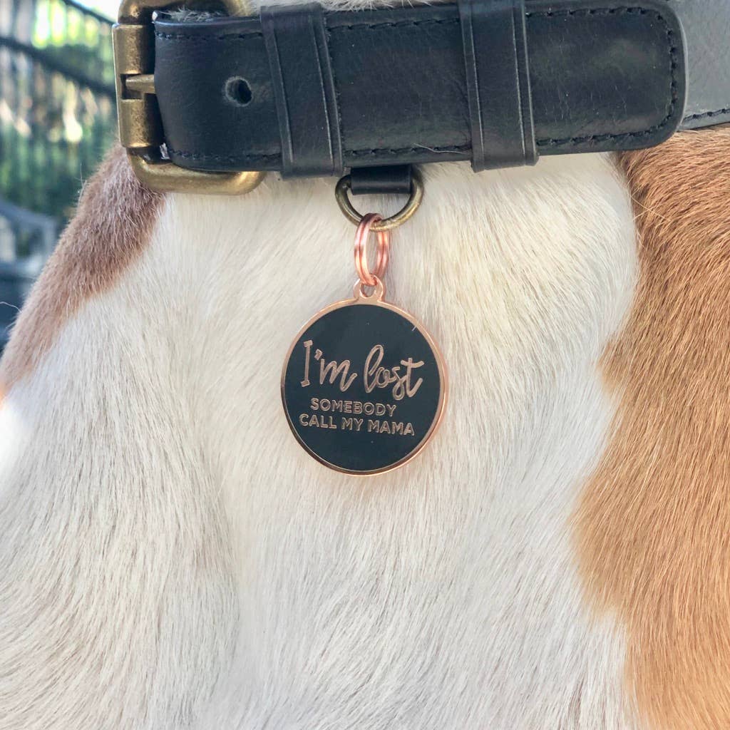 I'm Lost, Somebody Call My Mama Pet ID Tag
