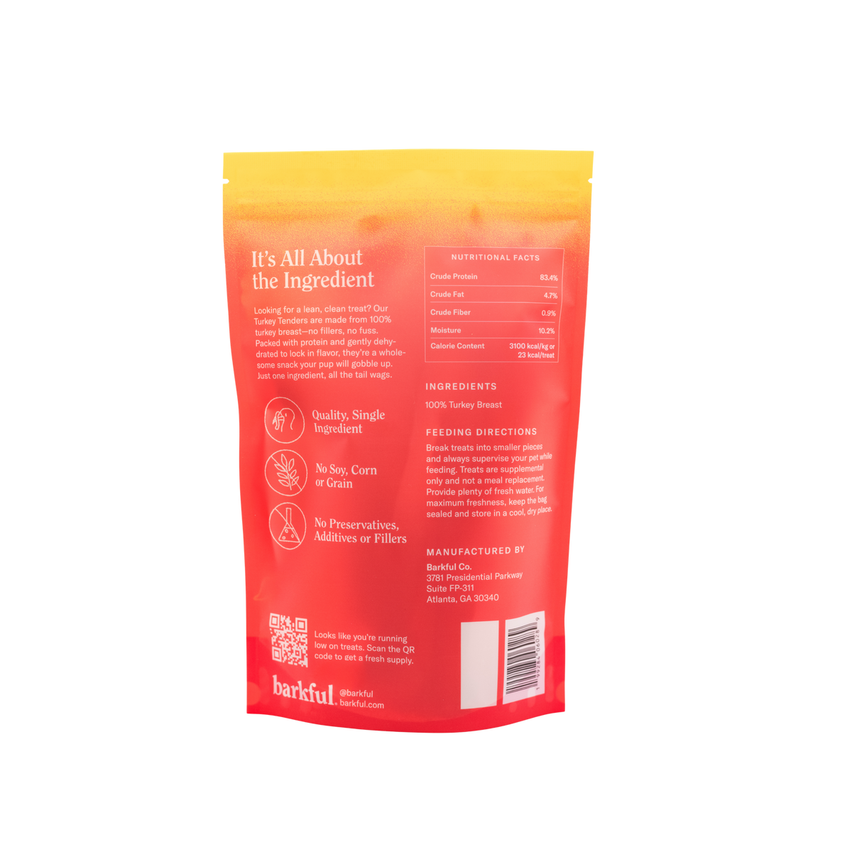 Turkey Tenders Dehydrated 4 oz