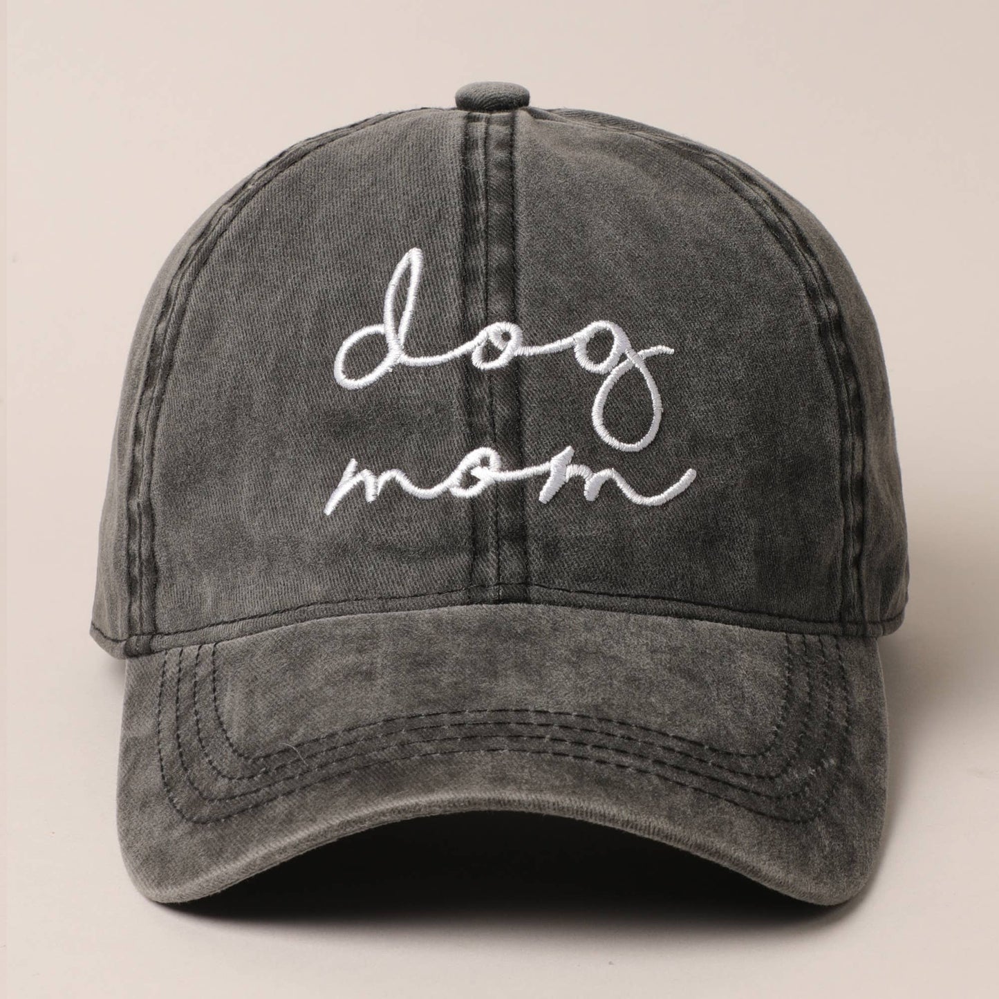 Dog Mom Lettering Embroidery Hat